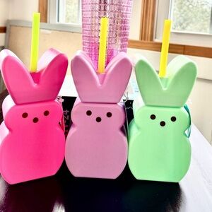 Peeps Target Bullseyes Playground Bunny Tumbler with Straw Set of 3